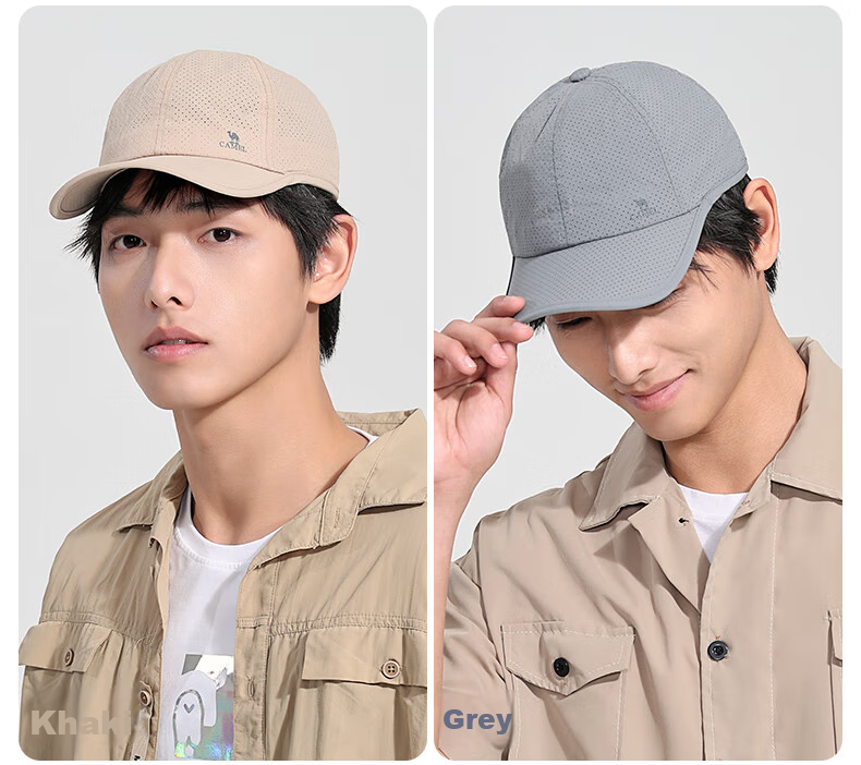 CAMEL Baseball Cap, Soft Top, for Women with Large Head Circumference, Slimming Effect, Face-Slimming, Versatile, Breathable Hat for Men, Duck Tongue Cap, 173BB00026 17