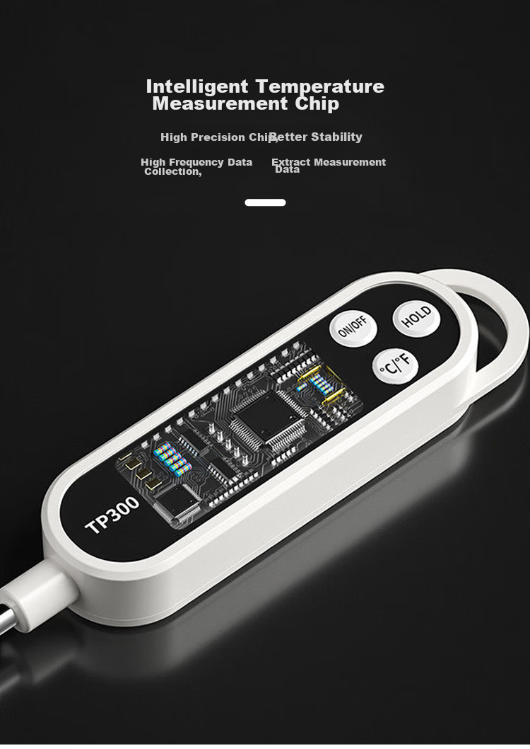 Baoshi Thermometer Probe Kitchen Baking Baby Milk Water Temperature Gauge Stainless Steel Automatic Power-Off Food Oil Thermometer 4