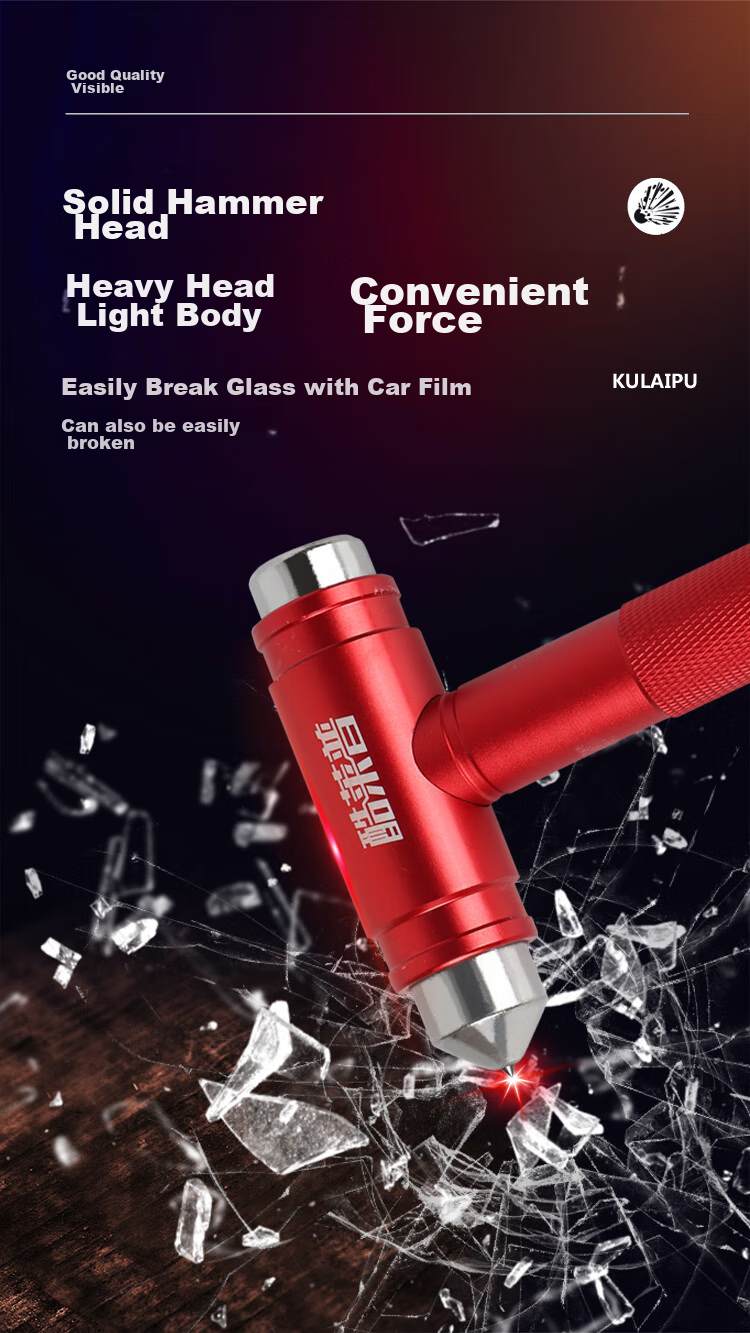 Kulaipu Fire Safety Hammer, Window Breaker, Emergency Rescue Multi-Functional Escape Hammer, Car-Mounted Life-Saving Hammer with Bracket, KLP-84 2
