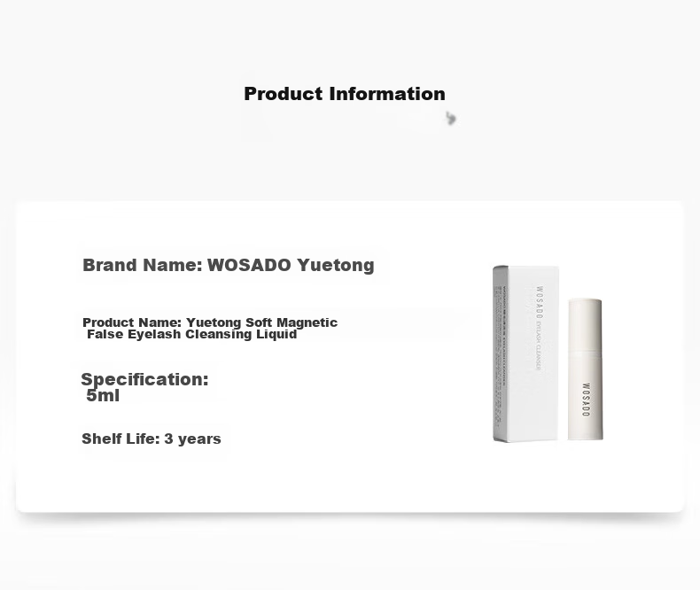 WOSADO Magnetic Eyelash Cleansing Solution, Magnetic False Eyelash Cleaning Tool, Gentle Cleansing And Dirt Removal, Gentle Care 3