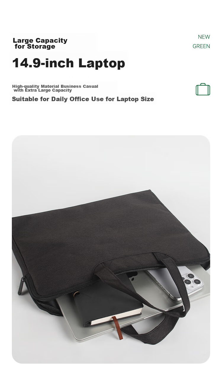 TANGO TANGO (TANGO) Business Briefcase, Thickened Waterproof, Multi-Layer Storage, Black And Gray LH6602, Laptop Bag, Oxford Cloth Wear-Resistant, Suitable for Meetings 4