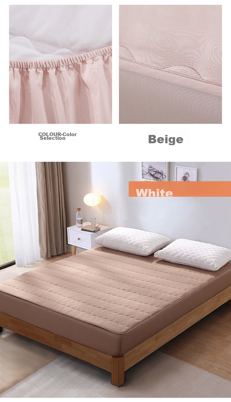 Fuanna Fitted Mattress Protector Double-Sided Washable Non-Slip Oversized 120x200cm Green 15