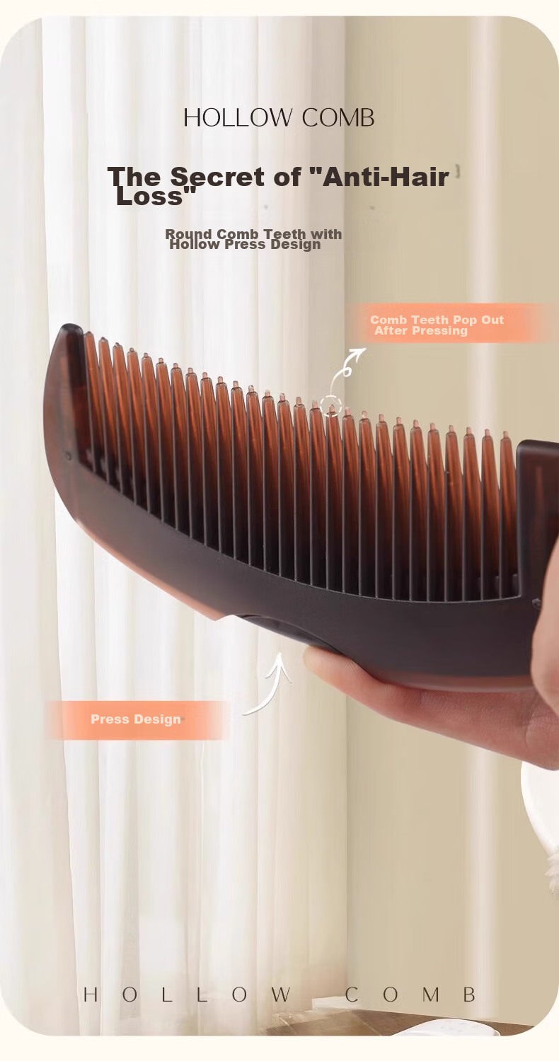 Jiashigao Hollow Comb for Oil Control And Energy, Dandruff Removal, Meridian Massage, Men's And Women's No-Rinse Cleansing And Volumizing Tool 10