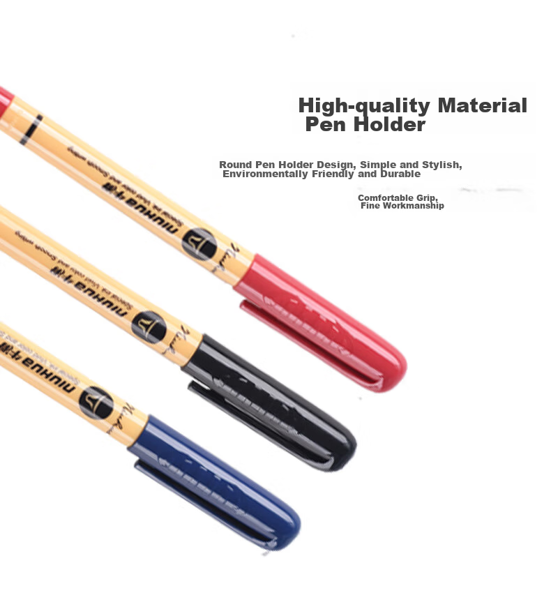 Genvana [Zhongyou Pen] 1.0mm Blue Ballpoint Pen, Smooth Retractable Cap, English Calligraphy Pen, Office Supplies, Pack of 12, G-3126 10