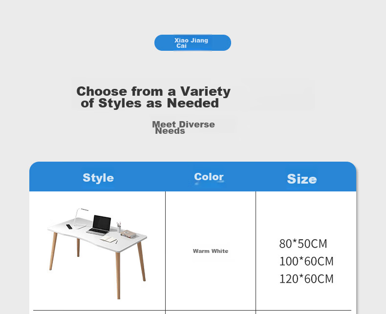 XIAOJIANGCAI Computer Desk, Desktop Laptop Simple Study Table, Home Office Workstation, Writing Desk for Bedroom And Study Room 9