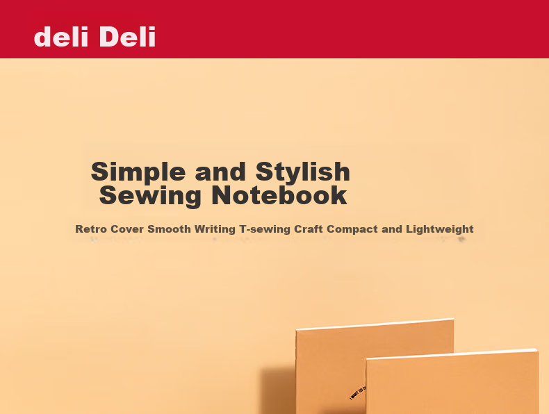 Deli 12 A5 Notebooks, 40 Sheets Kraft Paper, Stitched Soft Cover, Office Journal/Stationery Notebook/Draft Book/Diary, Back-To Essential FA54003 1