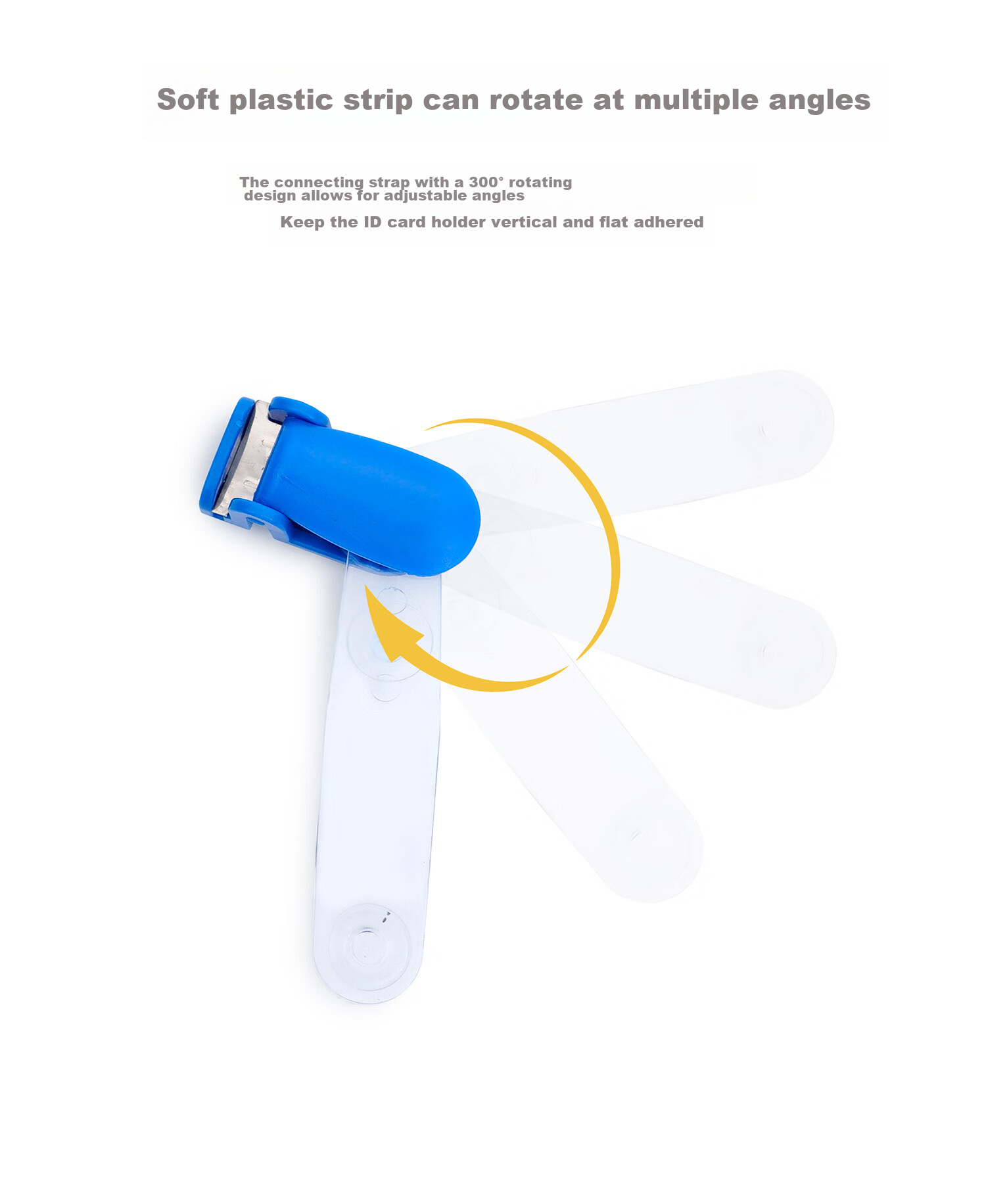 Weiji Flip-Open Plastic ID Holder, Blue, Securely Fastened, Suitable for Various IDs, Cards, Exhibition Passes, Work Permits, Employee Badges, Chest Cards, 10/Pack, 7002-BL/10 4