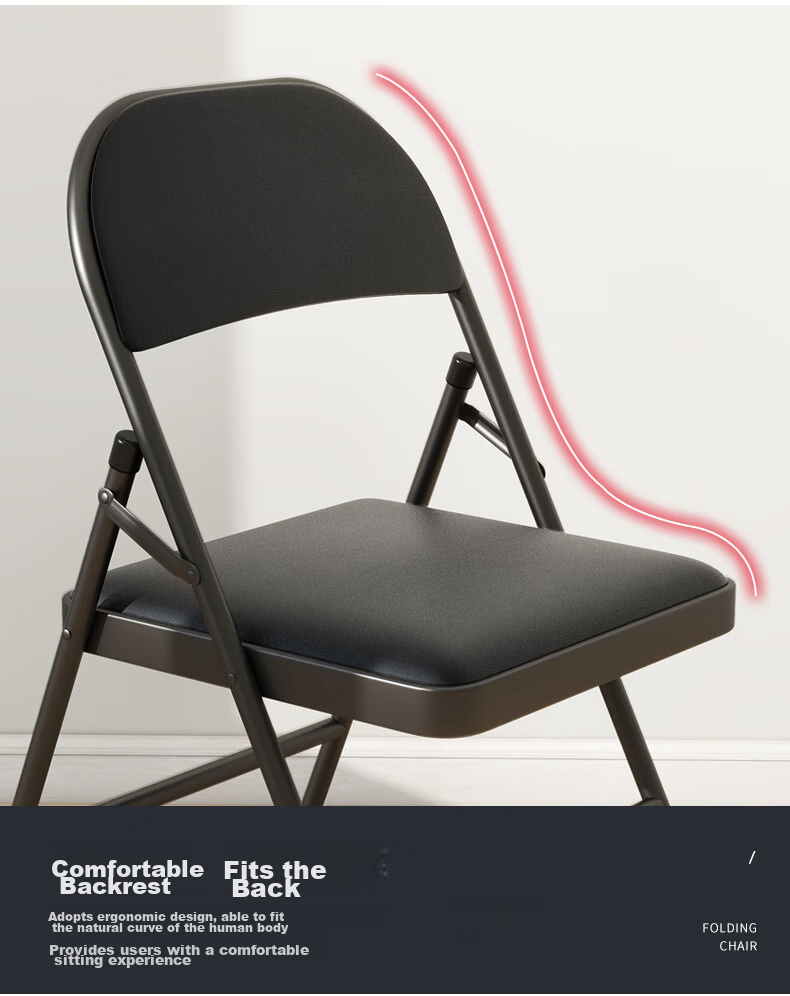 Fanshe Folding Office Chair, Breathable, Conference Training Chair, Simple Writing And Negotiation Reception Chair with Backrest for Home Use 10