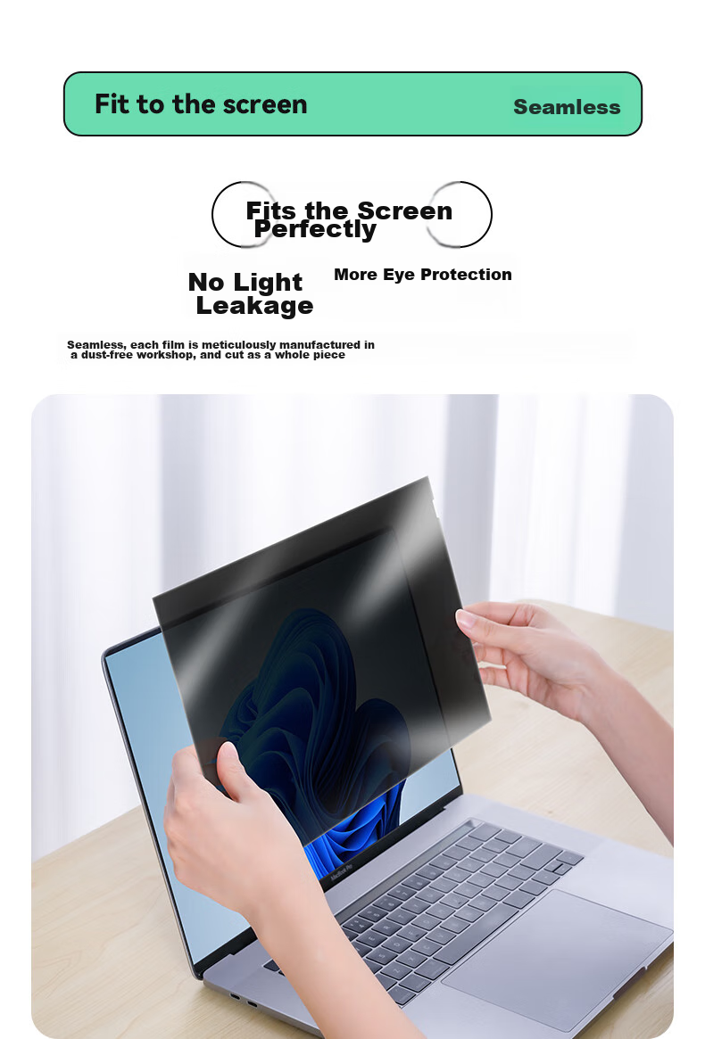 Llano Computer Privacy Screen Protector, Monitor Anti-Peeping Film, Privacy Protection Film, Compatible with Laptops And Desktop Computers, Imported Material, 14-Inch 16:9 12