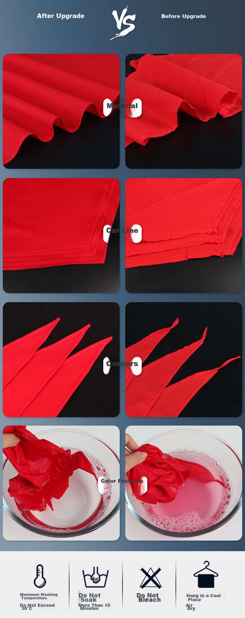 Linlei Red Scarf for Elementary School Students, Pure Cotton Thickened Standard Small Size Red Scarf, 1 Meter (5 Pieces Per Box) 3