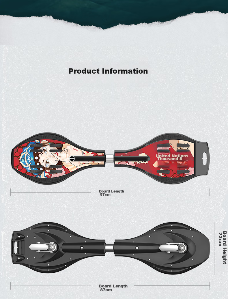 SWAY Premium Version Two-Wheel Scooter for Beginners, Active Board, Children's Dragon Board, Snake Board for Adults, Two-Wheel Flashing Snake Board M3 29