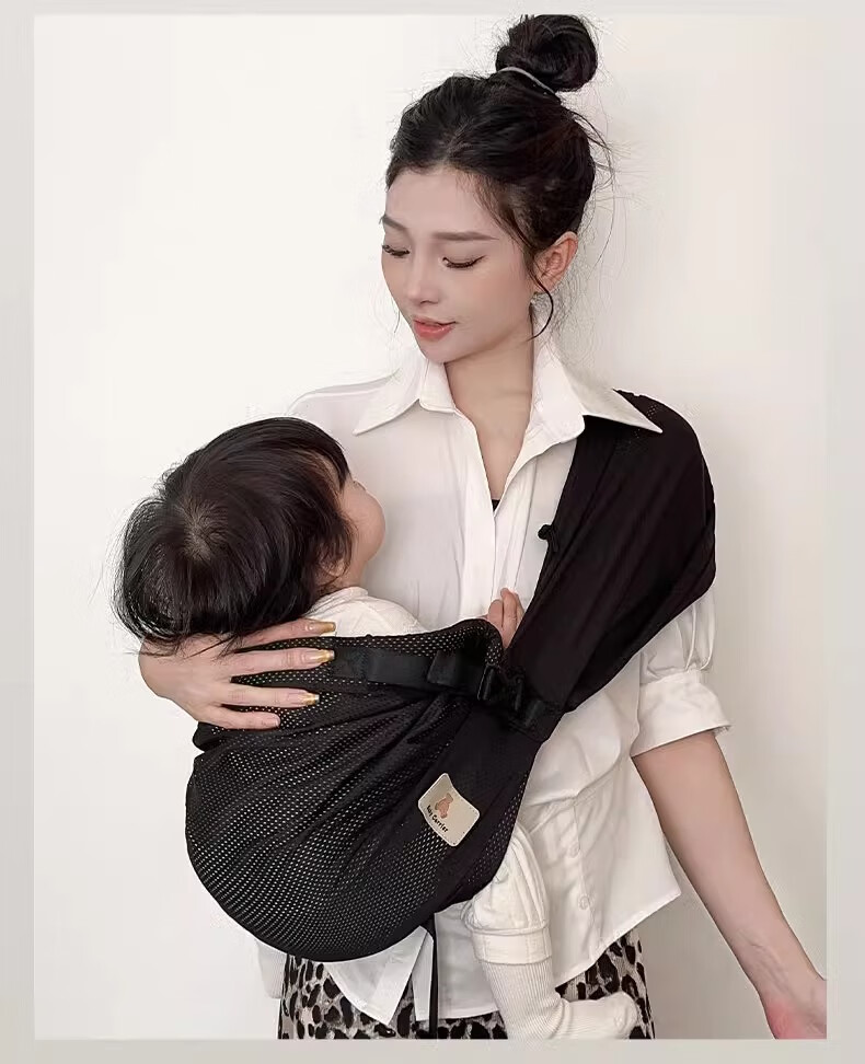 FENYE Baby Carrier, Newborn Front-Carried Breathable Comfortable Support Portable for Outings, Beige 15