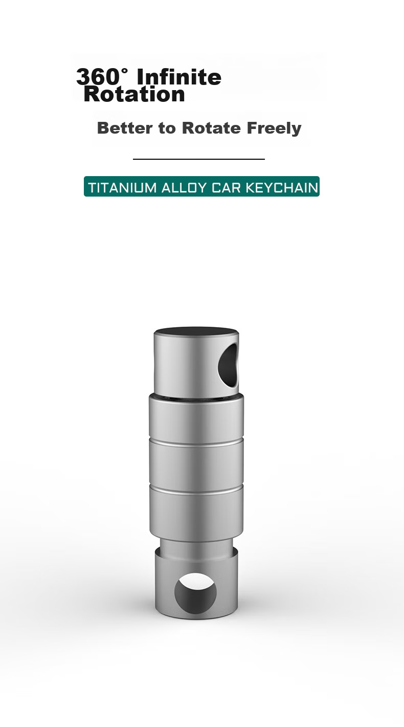 YORA Titanium Alloy Anti-Drop Quick-Release Car Key Ring Connector, Bidirectional Universal Ring, Parent-Child Buckle, EDC Tool, USB Drive Lanyard Clip 7