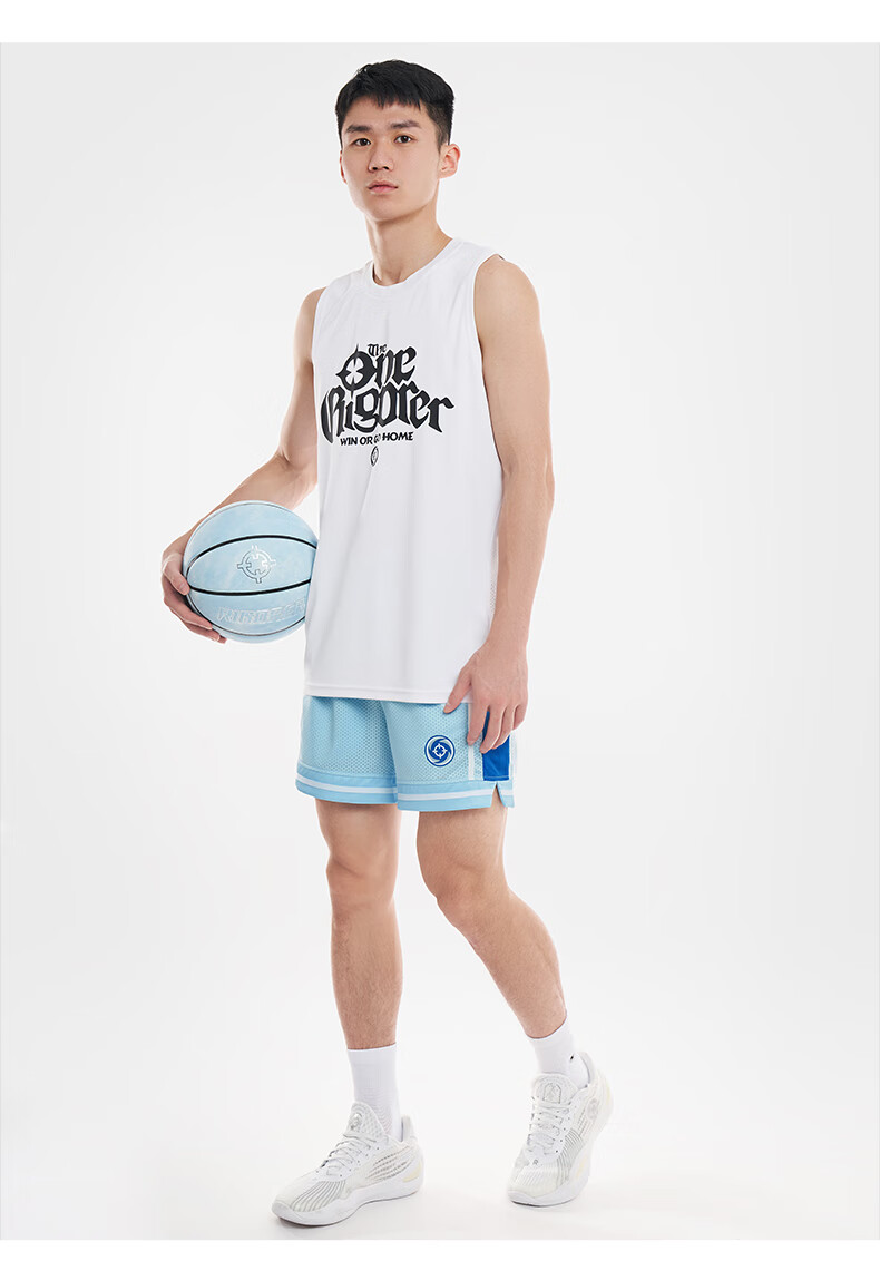 RIGORER Men's Shorts, 2024 Spring Style, Basketball Running Training Shorts, Casual Breathable Sports Pants, Pure White 24