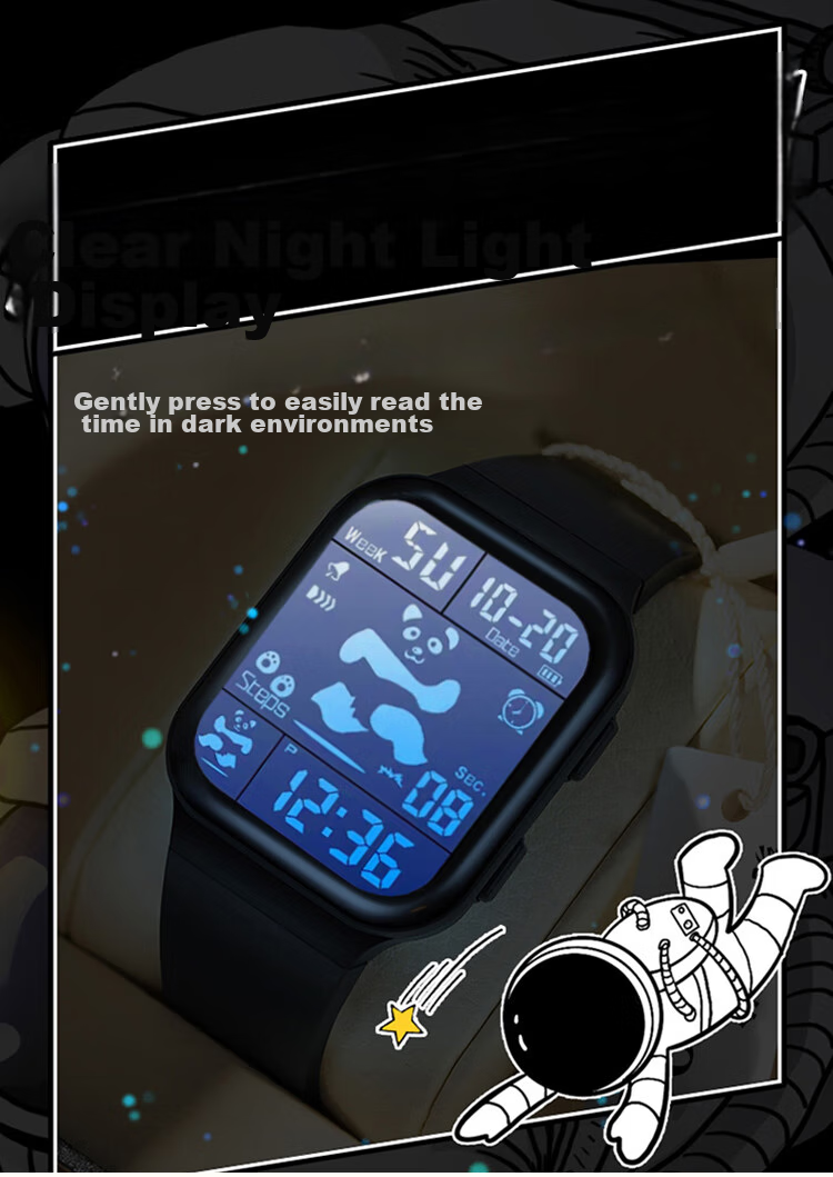 MAX-G Full-Screen Watch for Teenagers, Middle School Students, Boys, Electronic Watch, Waterproof, Luminous, Multifunctional Sports Children's Back-To 7