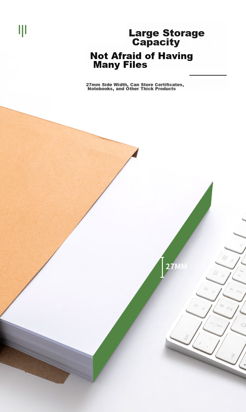 M&G 50-Pack A4/2.7cm Kraft Paper File Folders, Economy Document Folders, Data Folders, Tender Bid Contract File Organizing Storage Bags APYRAZ18 3