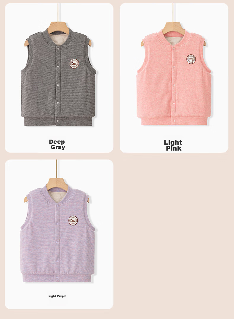 NUBIWU Children's Thermal Vest, Autumn And Winter Inner Wear for Older Kids, Padded Vest, Girls' Padded Thickened School Uniform Accessory, Boys' Sleeveless Jacket 22