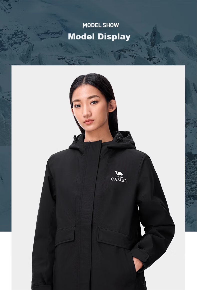 CAMEL Padded Windbreaker Jacket for Men And Women, Hard Shell Coat, Windproof And Waterproof, Tibet Cotton Padded Outerwear, Mountaineering Clothing A14CF04678 21