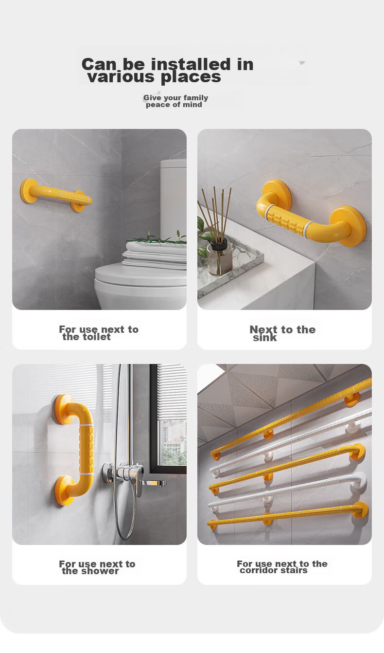 Meiruide Bathroom Handrail, Elderly Fall Prevention Assist Handle, Toilet Support Rail, Anti-Slip Handle for Hallway, 38cm 15