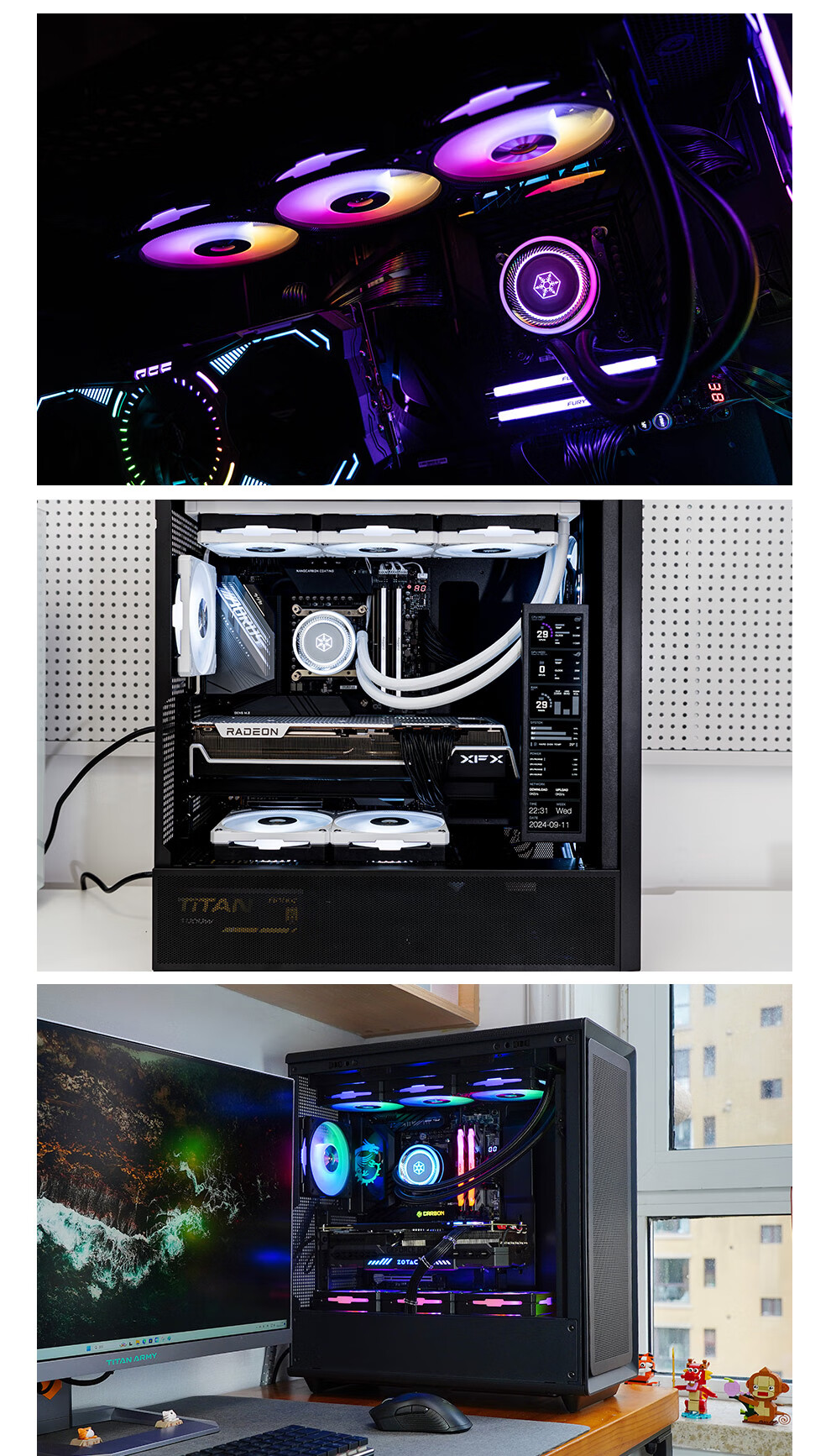 Silverstone Starlight Y360 All-In CPU Water Cooler Black Edition (Multi-Platform Mounting Brackets / Compatible with LGA1700 / ARGB Lighting Effects / Clip-On Fans / Hidden Cable Management) 20