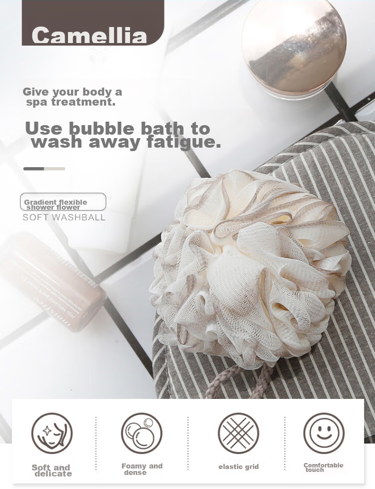 CHAHUA Bath Sponge, PE Material, Exfoliating, Not Easily Loose, Can Be Hung, for Men, Lathering Mesh 1