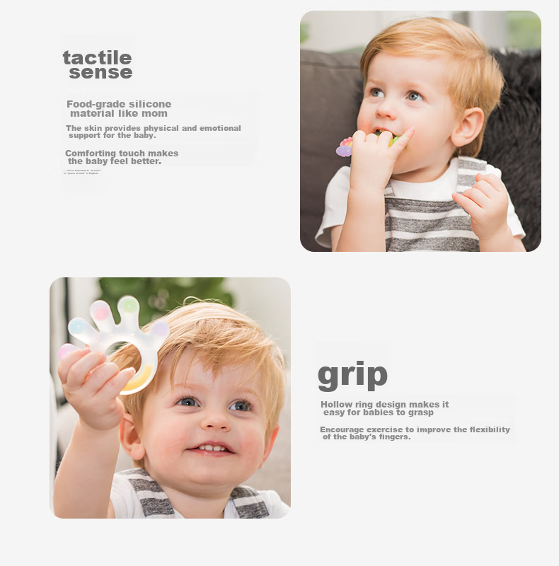 Haakaa Large Palm Teether 0-6 Months Baby Chew Toy Boilable Pacifier Hand Sucking Prevention Soothing Toy 10