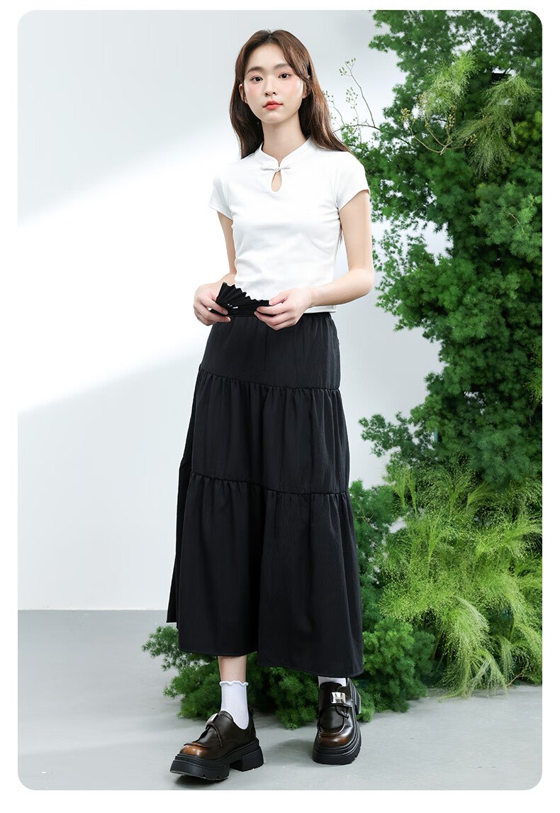 MJ STYLE Cake Skirt for Women, 2026 Spring And Autumn New High-End Lining, Anti-Exposure, High-Waist Slimming Mid-Length Skirt 8