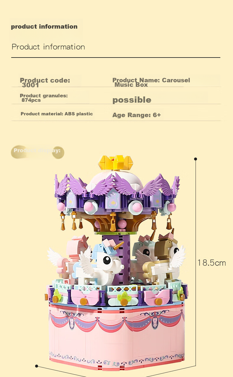 MAIER FEILE Birthday Gift for Little Girls Aged 6-10 Children's Toy Musical Music Box for Girls Ages 7-14 Practical 7