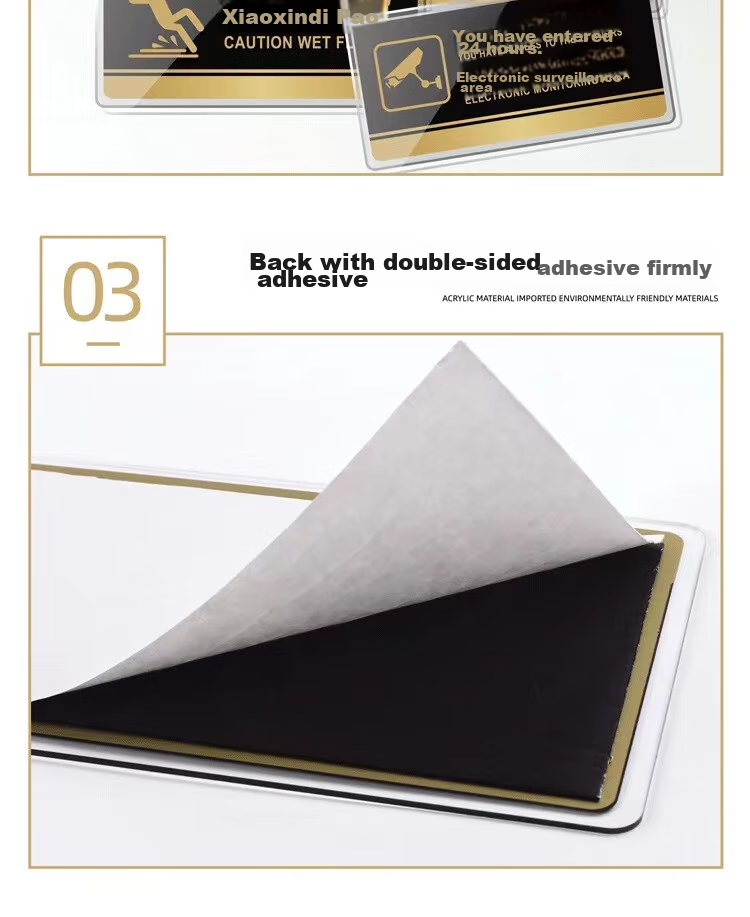 Yijuzhangning Acrylic Sign, Bathroom Indicator Sign, Please Flush After Use, 20*10cm 1