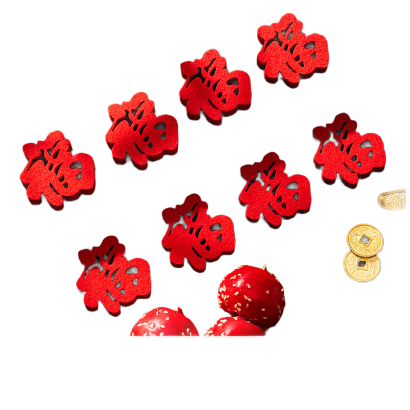 Ounizi Housewarming Celebration, Moving-In Ceremony Decoration Set, Essential for New Home, Complete Set of Decorations Including 30 Small "Fu" Characters
