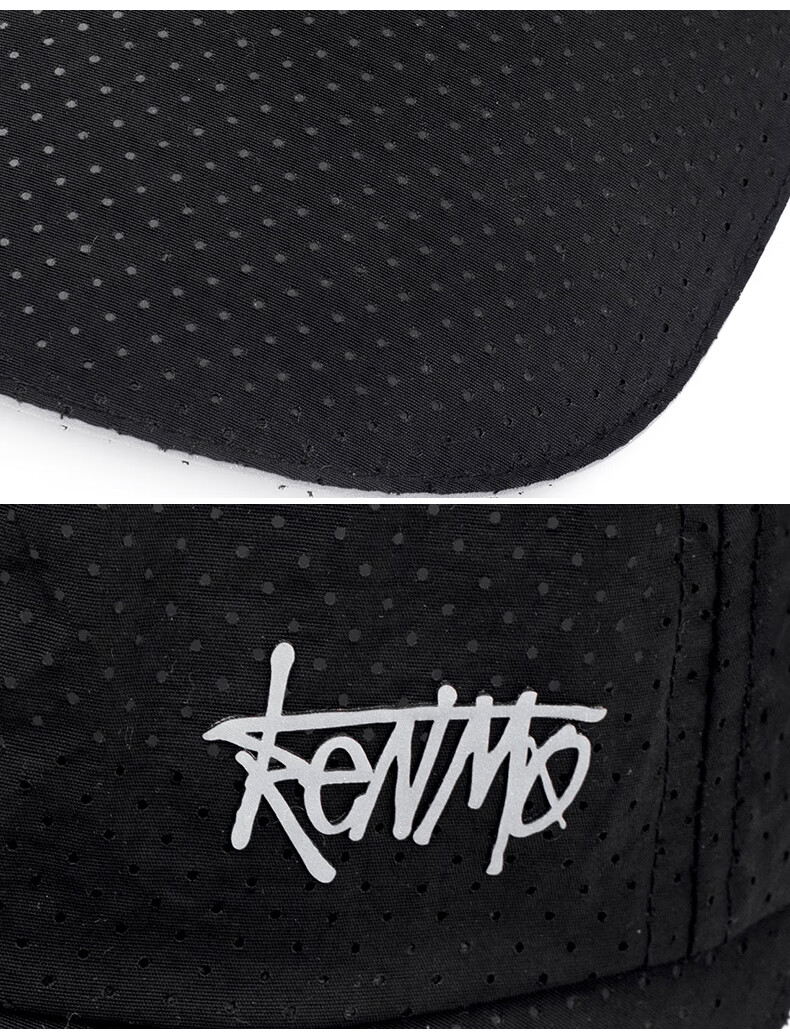 KENMO Spring And Summer Quick-Dry Lightweight Baseball Cap with Reflective Strips for Night Cycling, Beige, One Size Fits All 17