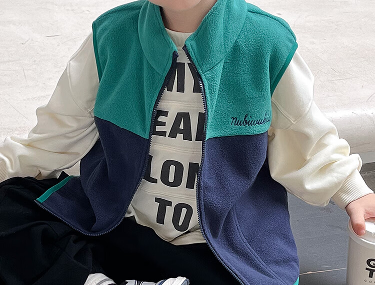 Nubiwear Kids Vest Boys Spring Fleece Sleeveless Jacket Toddler Spring Outerwear Fleece Waistcoat for Big Kids 6