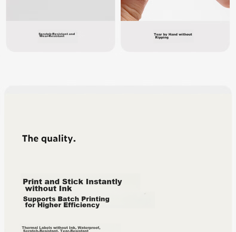 Deli QH55 Floral Thermal Label Printing Paper, Self-Adhesive Home Storage Organizer Switch Sticker Sticky Notes Journal Name Tags, Floral Gap Paper Suitable for Q5, 230 Sheets 11