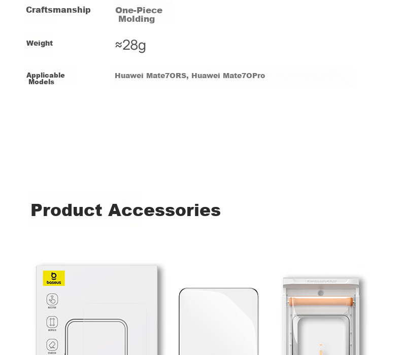 BASEUS [DLC Xuanwu Film | True Anti-Shatter] Tempered Glass Screen Protector for Huawei Mate X6, Full Coverage Protective Film, Shatterproof Anti-Fingerprint Screen Protector 24