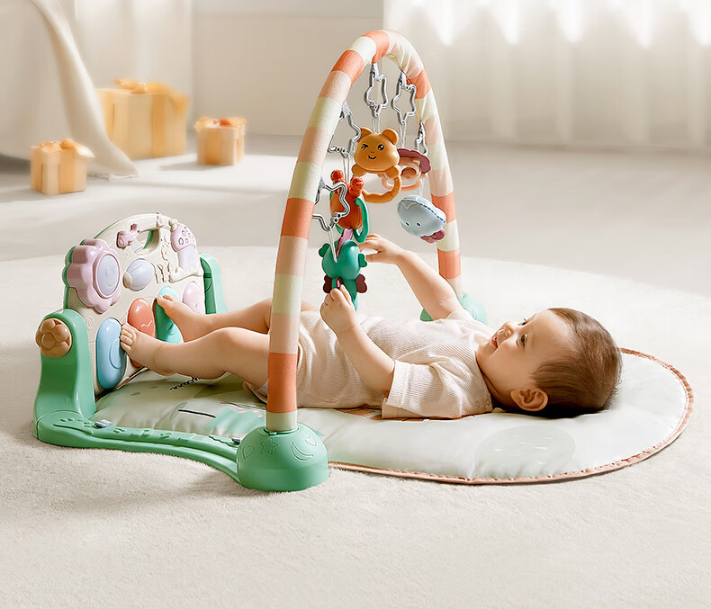 Babycare Baby Gym Foot Piano for 0-1 Year Old Newborns, Baby Welcome Gift, Infant Soothing Toy, Duobula Rabbit 5