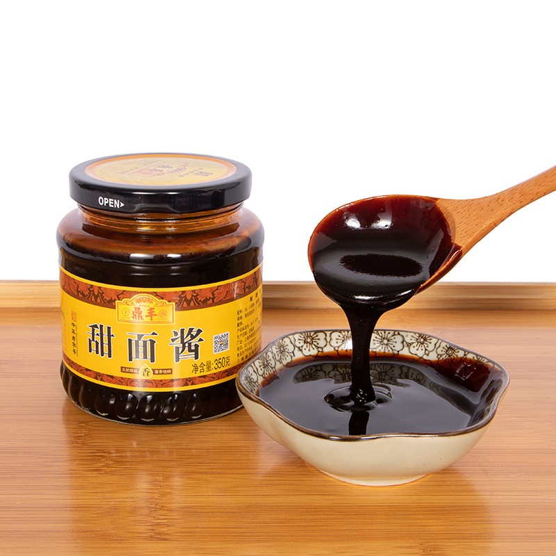 鼎丰 调味酱 甜面酱350g 天然晒制 烤鸭蘸酱烧烤酱 中华老字号