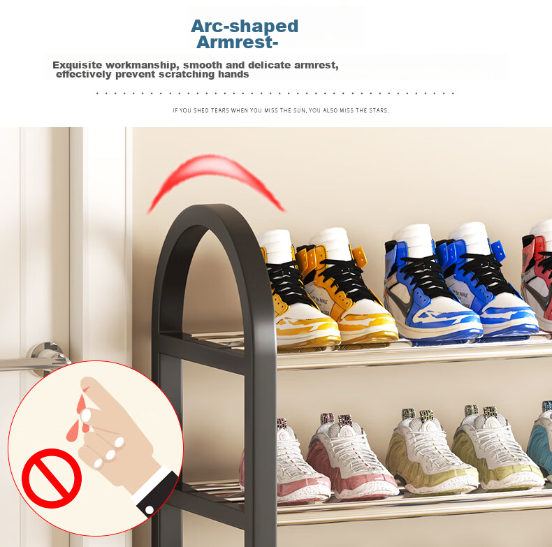 WOJIA Simple Multi-Tier Shoe Rack for Entryway, Home Storage Shelf, Indoor Shoe Organizer, Dormitory Shoe Rack And Storage Shelf 5
