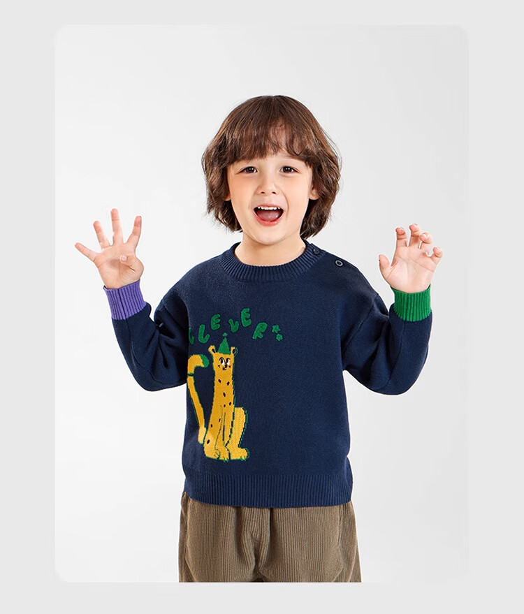 Ciciibear [Anti-Pilling Static Electricity], Ciciibear Boys' Sweater Autumn And Winter Style, Baby Red Children's 2024 New Top Winter Seaso 15