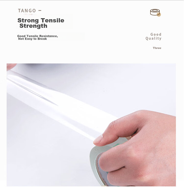 TANGO Transparent Tape, 60mm*40y*30 Rolls/box, High Transparency And Adhesion Wide Tape, for Moving, Packing, Sealing Boxes, Office, Logistics, Express Delivery, Factory, Workshop, 30 Rolls Per Box 9