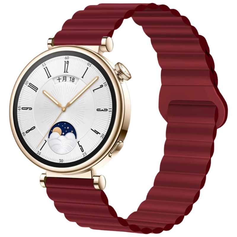 Mashi Compatible with Huawei Watch Bands for Watch5/4/3/GT7/6/5/gt4/3/2/Pro/Honor Magic2/OPPO Watch4Pro/X, Magnetic Silicone Autumn And Winter Wristband