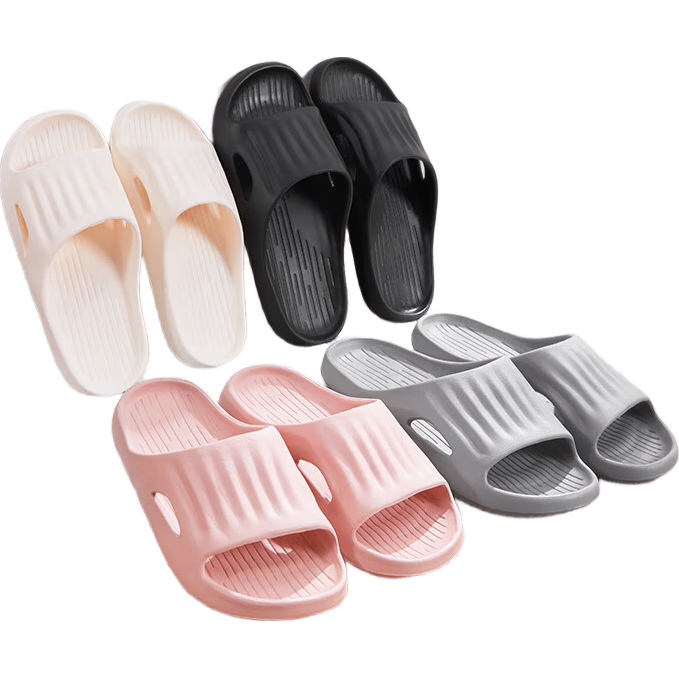 MINISO Soft Cloud Series Bathroom Slippers, Black, Size 43-44