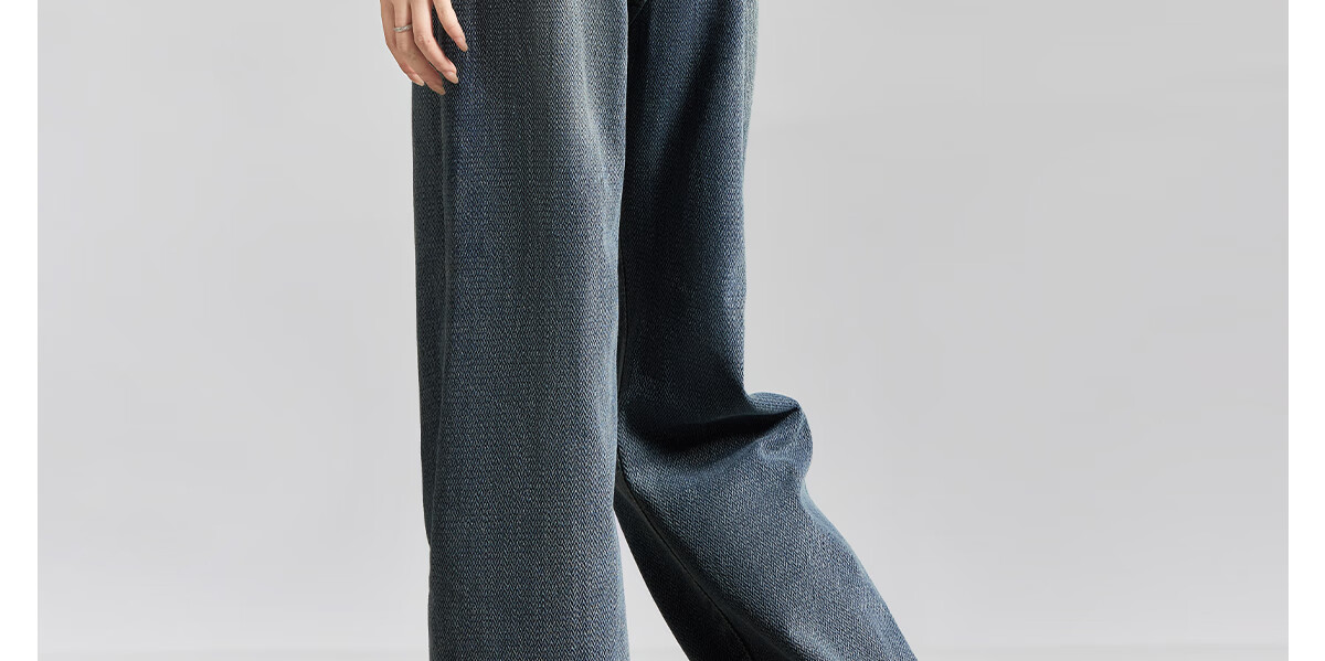 PinCai High-Waisted Jeans for Women, Loose Wide-Leg Pants, Slimming Floor-Length Straight Trousers, Fashionable Versatile Long Pants P13QN1907 35