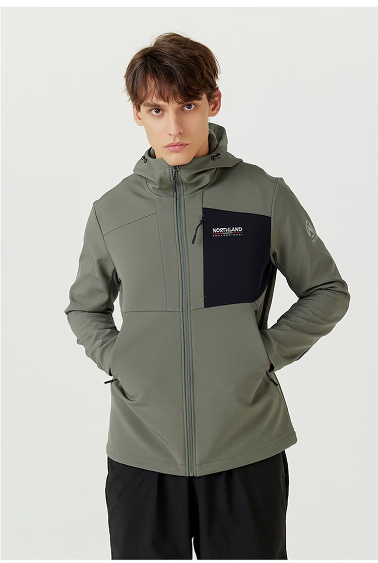 NORTHLAND [Baihulin] Outdoor Men's Windproof And Water-Resistant Soft Shell Jacket for Hiking And Mountaineering, Triple Protection Oil-Proof And Stain-Resistant Coat 10