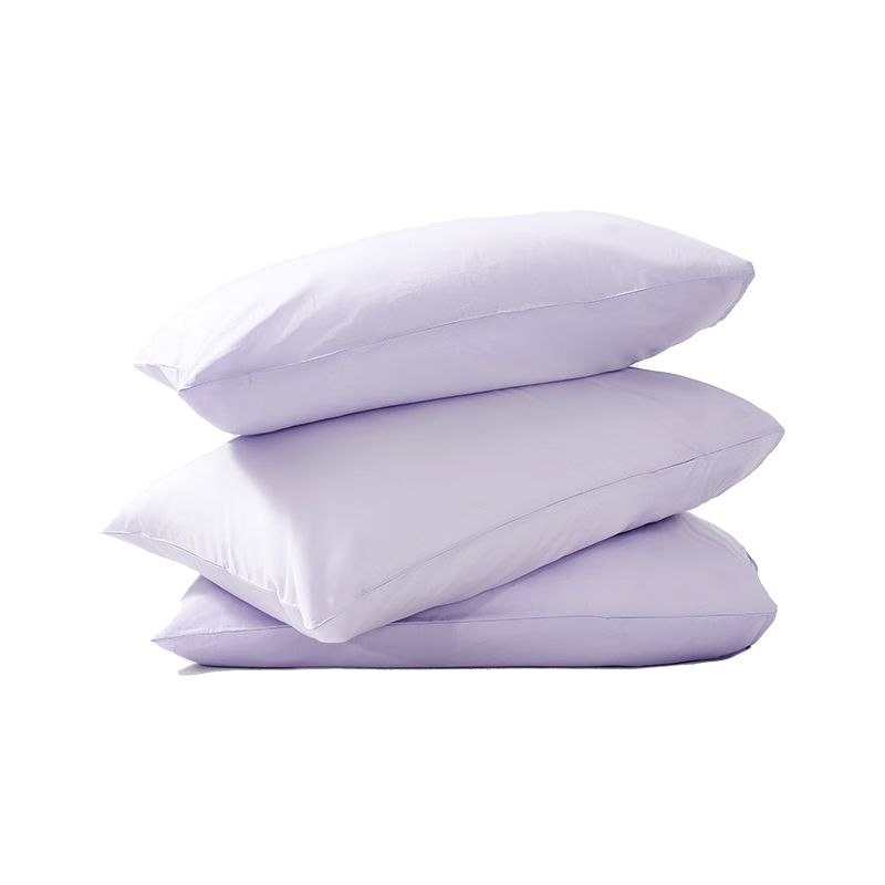 JD Original Vita Cotton Pillowcase, 100% Pure Cotton Class A Antibacterial All-Cotton Pillow Cover, Set of Two, Grape Purple
