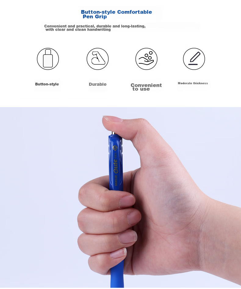 BAOKE PC1911 Black 0.5mm Retractable Gel Pen, Bullet Tip, Signature Pen, 12 Pens/Box 5