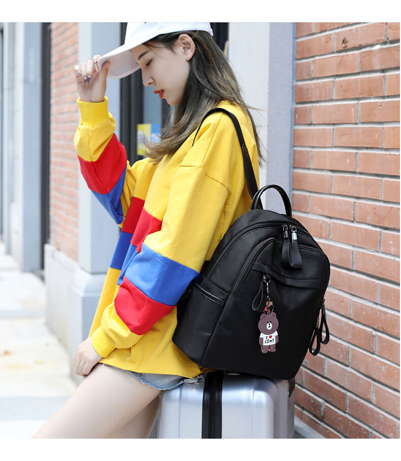 Lao Ren Tou Women's Large Capacity Backpack Shoulder Bag School Bag Sports Travel Bag Luxury Gift for Girlfriend 9