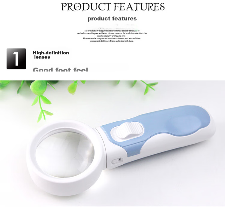 MIXOUT Handheld High-Definition Reading Magnifier with 5x Magnification, 90mm Large Aperture, Clear View, And LED Light 7
