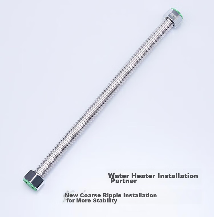 Weixing 4-Point Corrugated Pipe, 40cm, 1 Piece, Gas Water Heater, 304 Stainless Steel Flexible Hose, Cold And Hot Water Inlet And Outlet, 1204 8