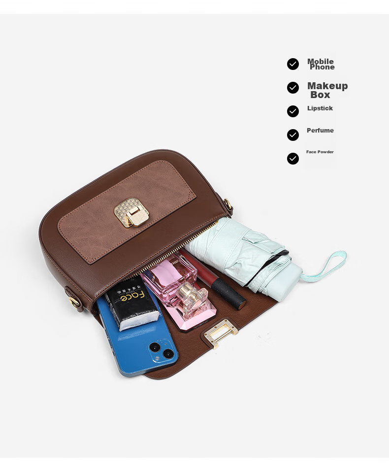C.BANNER Leather Handbag, Women's Crossbody Bag, Light Luxury Shoulder Bag, Versatile Commuter Bag, Brand Birthday Gift for Girlfriend on May 20 7