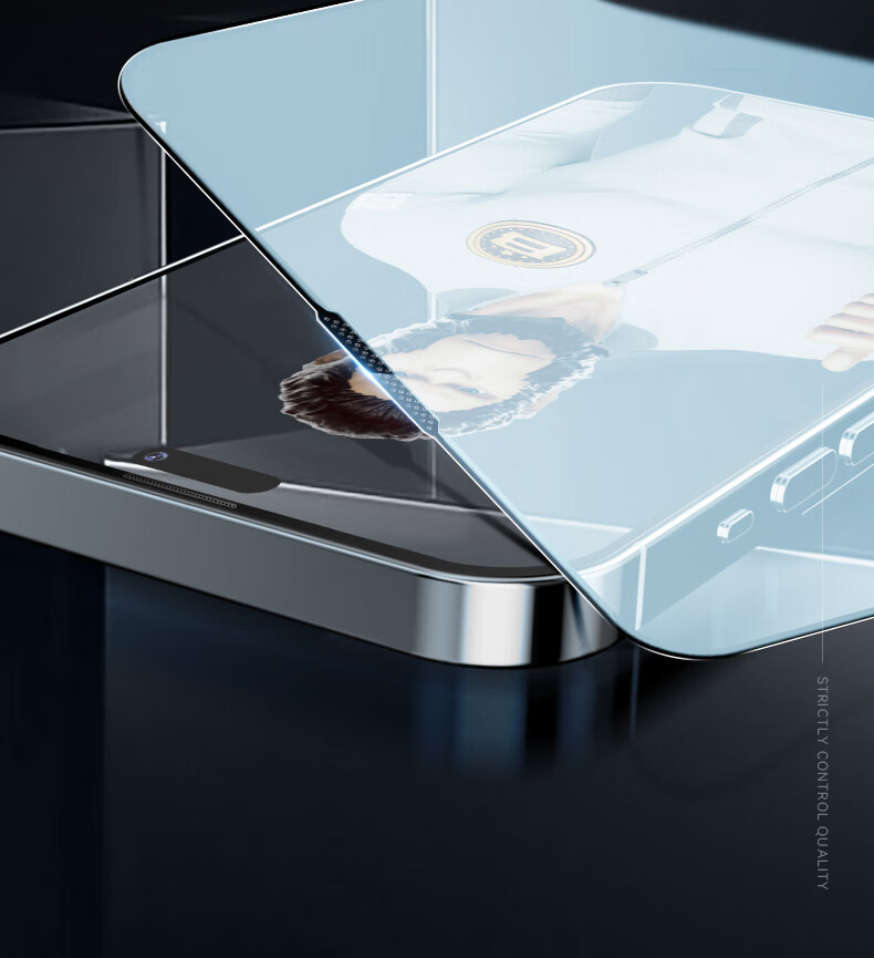 Lanxingxiansheng [Original Ultra-Clear + New Space Capsule], IPhone 15 Pro Screen Protector Application Tool, Dust Removal Chamber, Apple 15 Pro Earpiece Dust-Proof Tempered Glass Film, Phone Film 3
